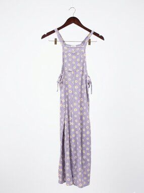 Jenna & Jessie Lavender Ribbed Daisy Overall Jumpsuit - Sz 10 Youth